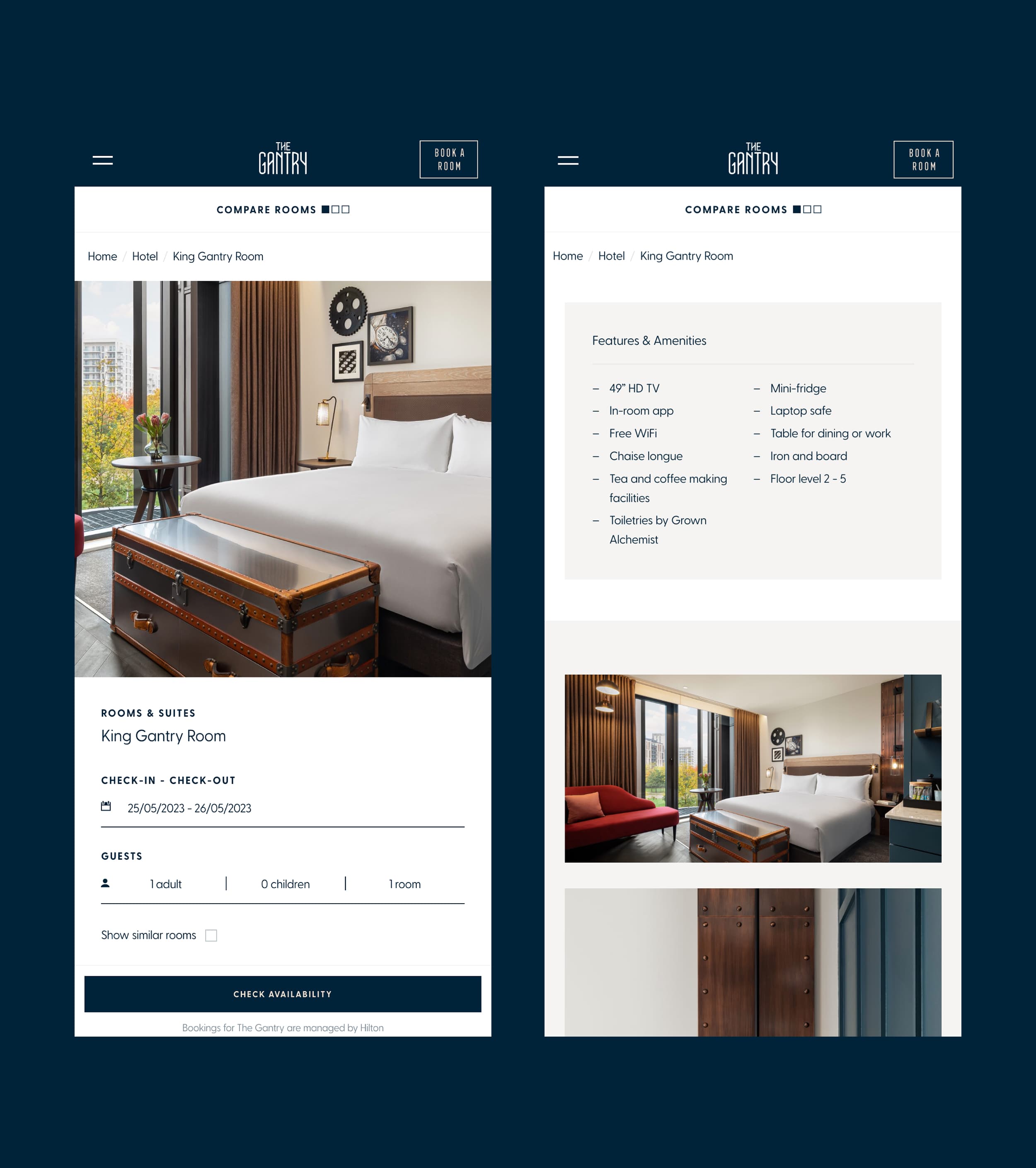 The Gantry Website Mobile