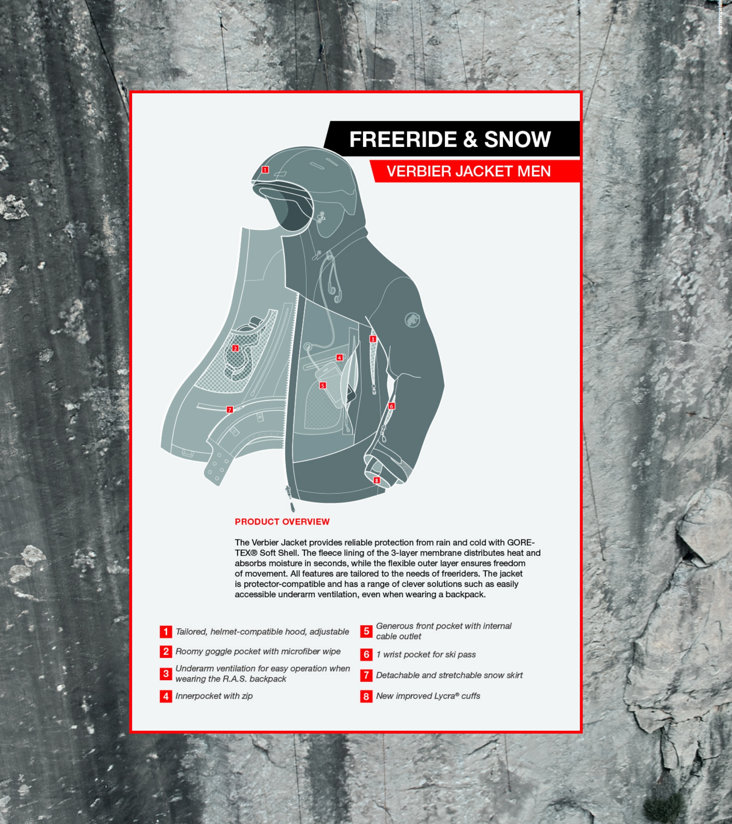 Mammut Mens Verbier Jacket Graphic