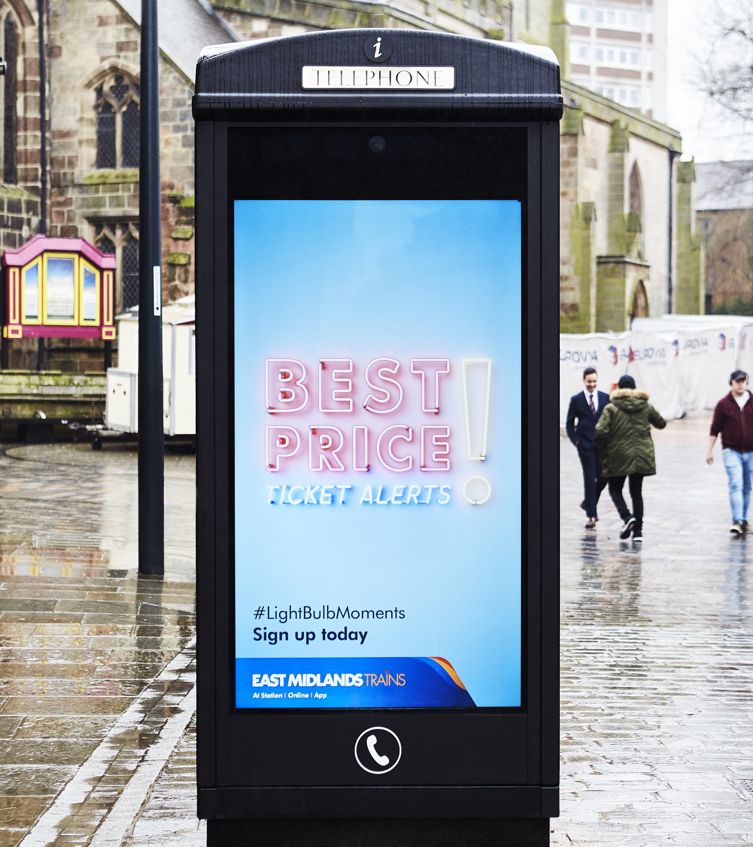 EMT telephone box ad