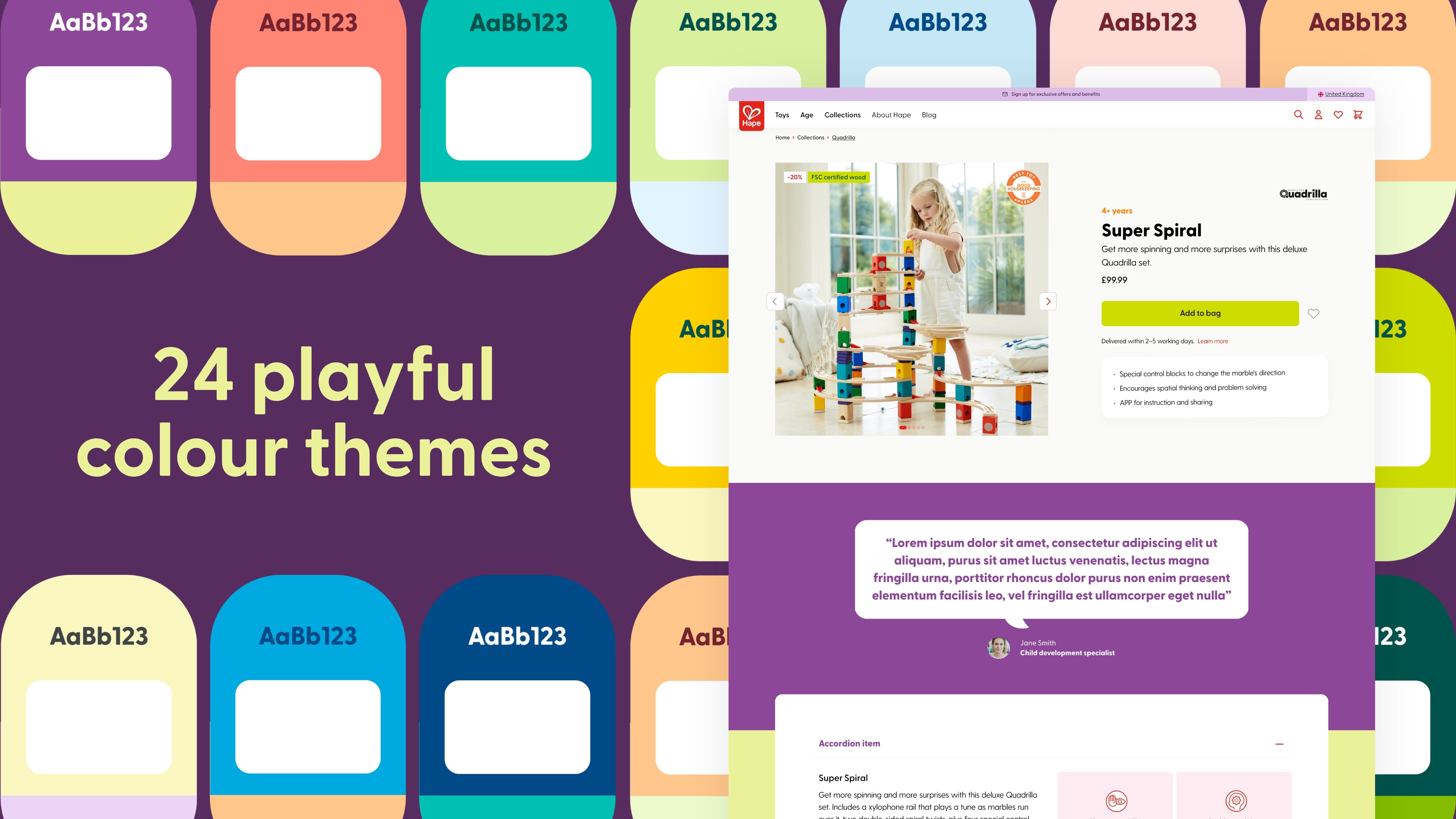 Hape eCommerce playful themes